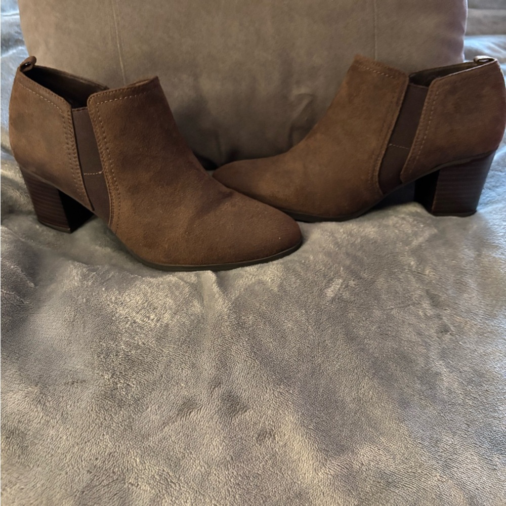 Franco Sarto Chocolate Ankle Booties - Picture 2 of 5